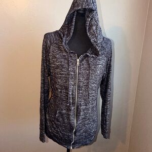 Gray Hooded Zip-Up Jacket